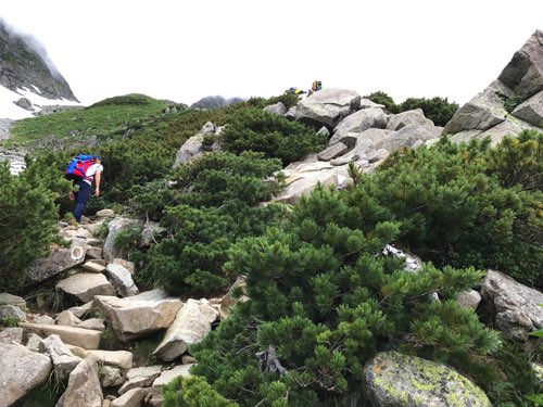 奥穂高岳登山 ザイテングラード