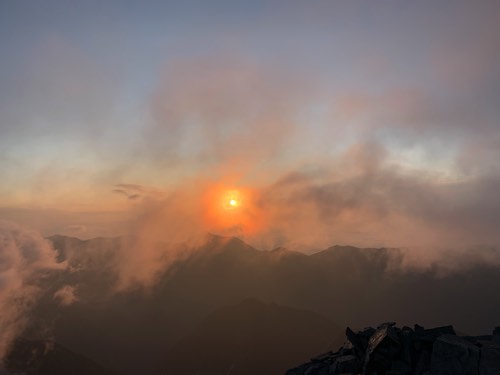 奥穂高 山頂 景色